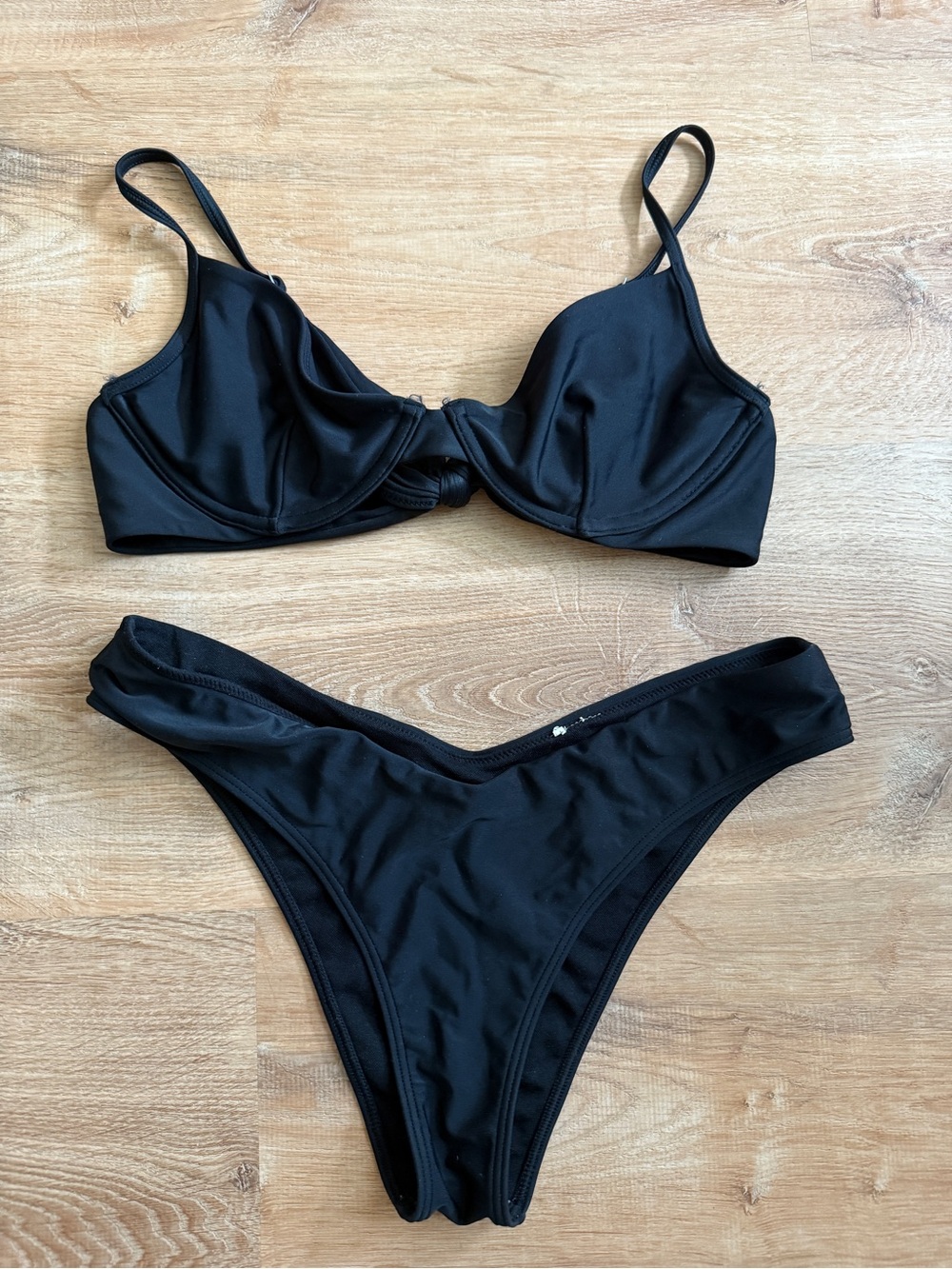 Abercrombie & Fitch Black Underwire Two-Piece Bikini